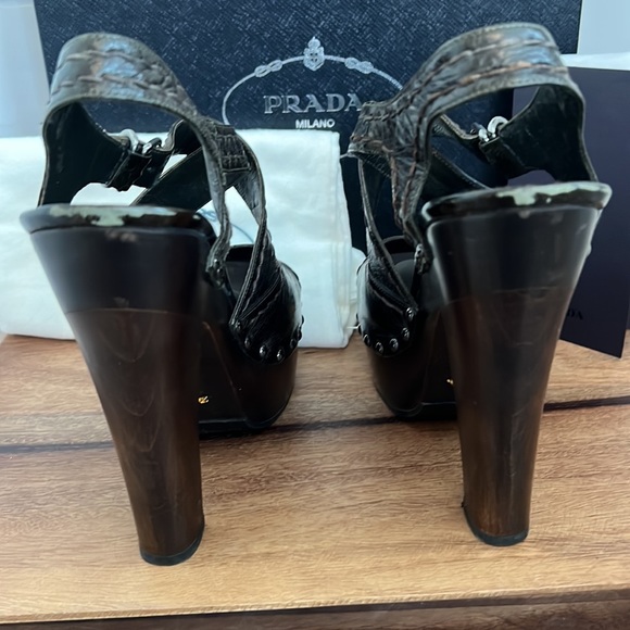 Prada platform calzature vit. Shine militare sandal - Picture 11 of 17